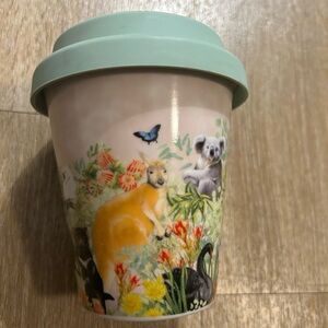 Murilo Manzini for La La Land Australia Fine Bone China Travel Cup Silicone Lid